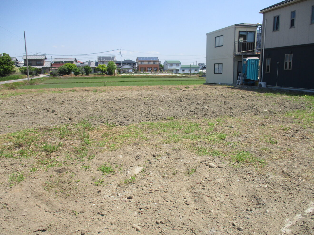 写真：外構施行前の更地 - 福田造園の施行事例（愛知県豊田市）