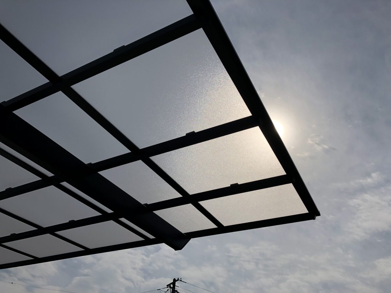 写真：カーポートの天井 - 福田造園の施行例（愛知県岡崎市）