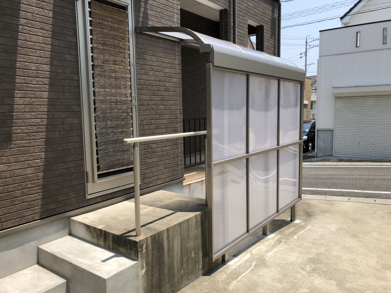 写真：サイクルポート施工後