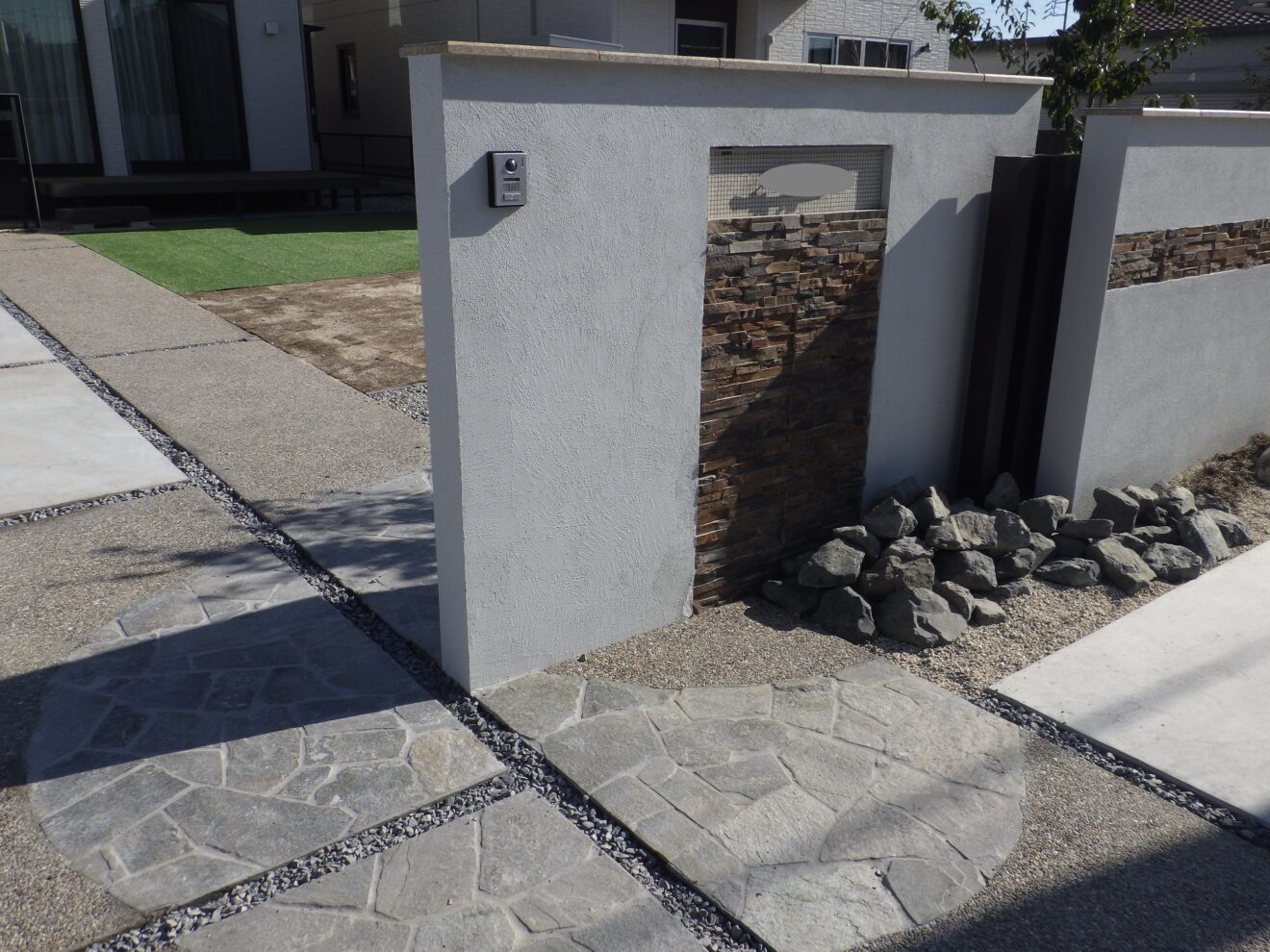 写真：門塀周り02 - 福田造園の施行事例（愛知県岡崎市）