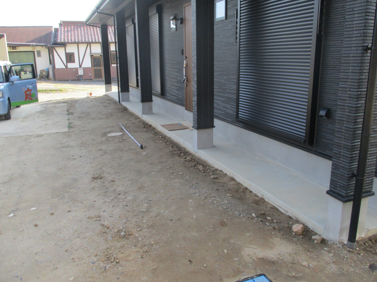 写真：ウッドデッキ施工前の庭01 - 福田造園の施行事例（愛知県岡崎市）