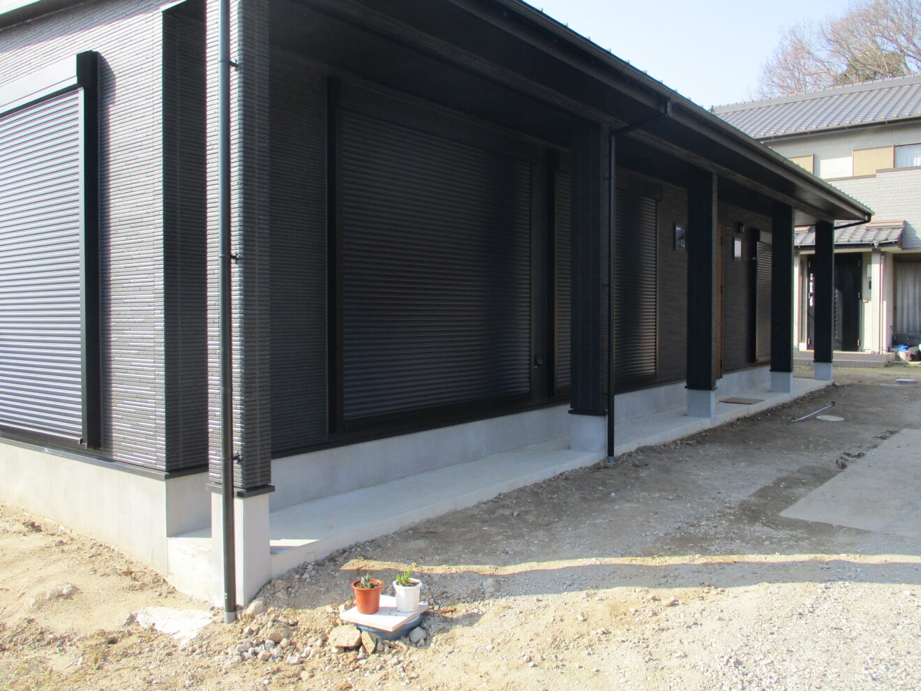 写真：ウッドデッキ施工前の庭02 - 福田造園の施行事例（愛知県岡崎市）