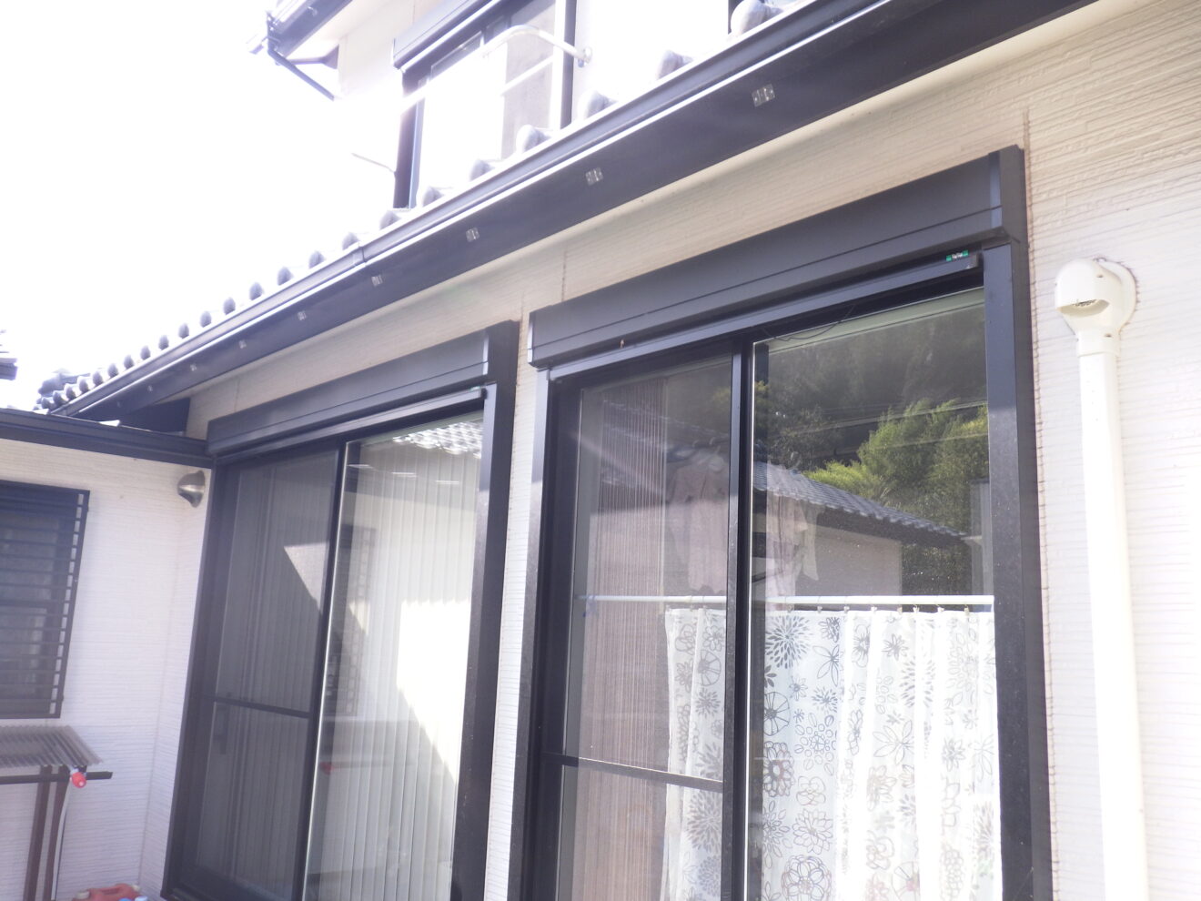 写真：テラス屋根施工前の住宅周り - 福田造園の施行事例（愛知県岡崎市）