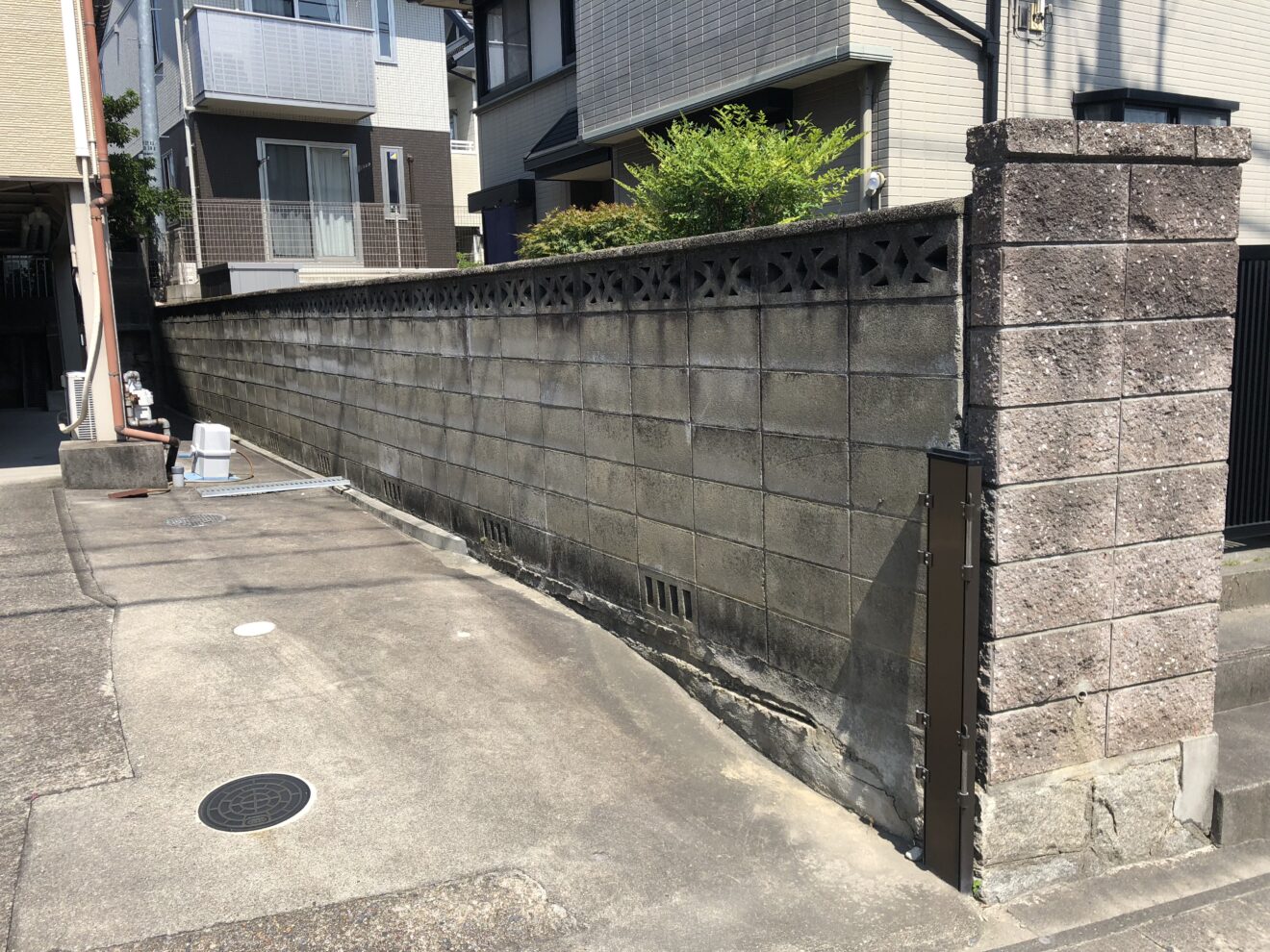 写真：リフォーム前のブロック塀01