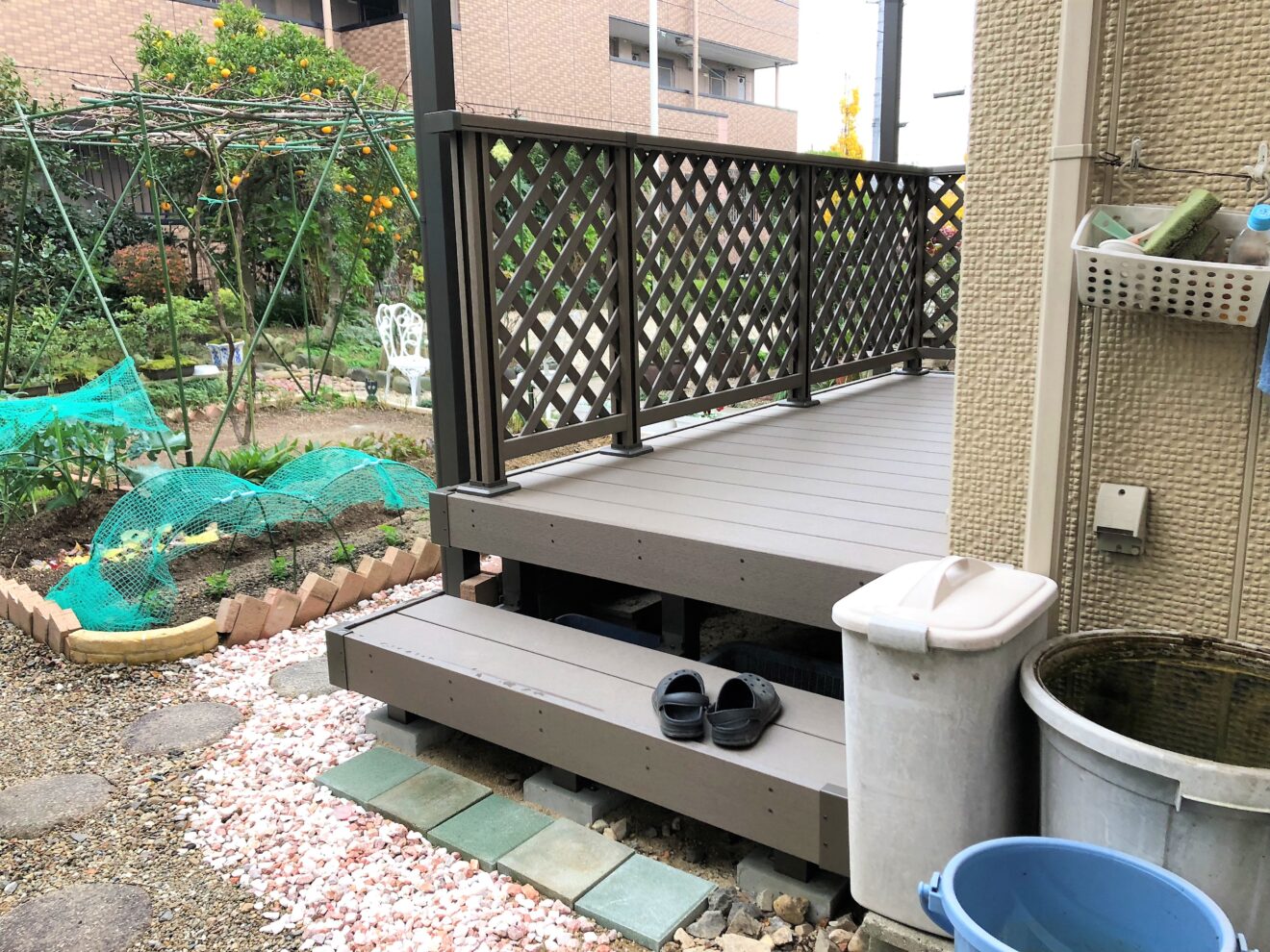 写真：リフォーム後のウッドデッキ02 - 福田造園の施行事例（愛知県みよし市）