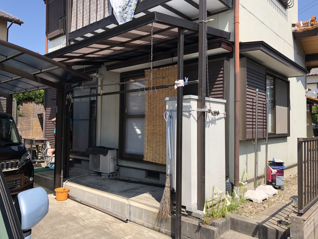 写真：リフォーム前のテラス屋根02 - 福田造園の施行事例（愛知県岡崎市）