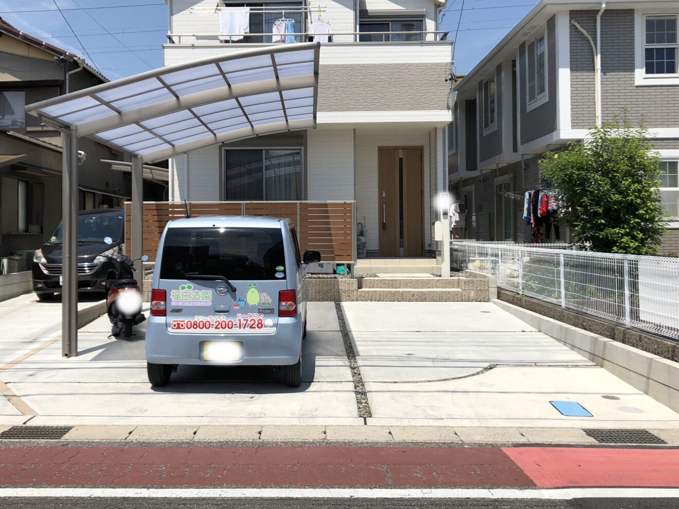 写真：駐車場、カーポート施工後01