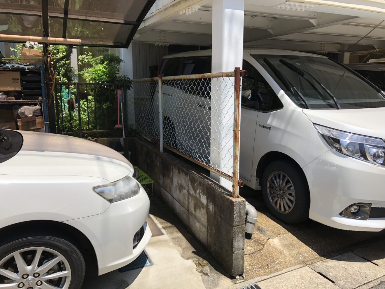 写真：リフォーム前のフェンス