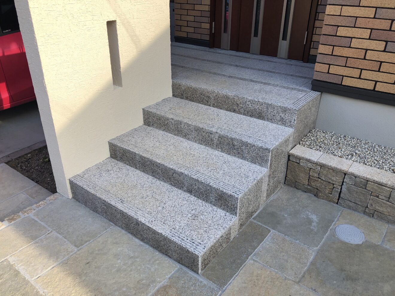 写真：洗い出しの階段 - 福田造園の施行事例（愛知県豊田市）