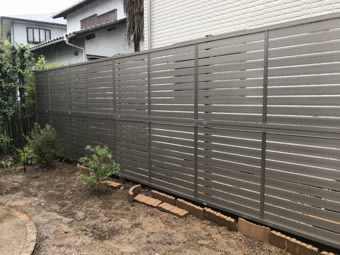 写真：目隠しフェンス02 - 福田造園の施行事例（愛知県岡崎市）