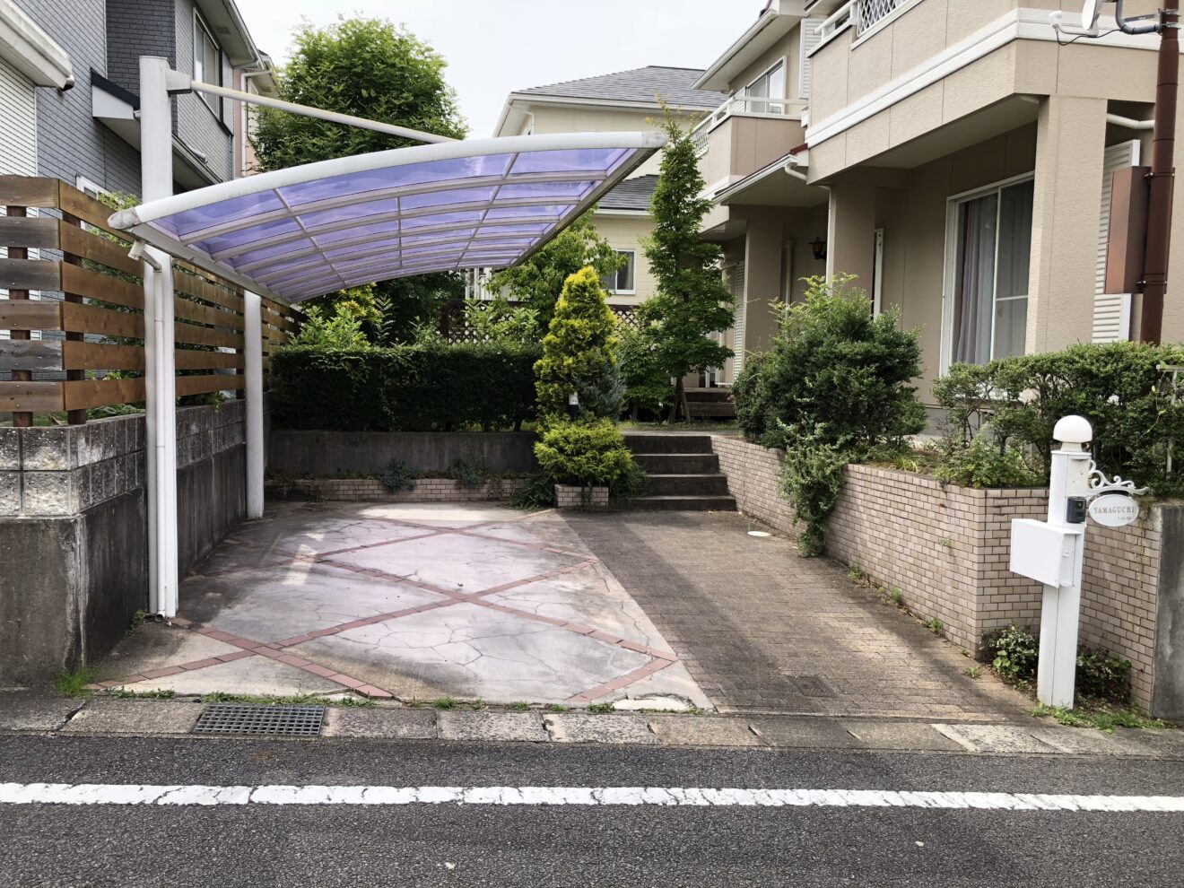 写真：リフォーム前の駐車場 - 福田造園の施行事例（愛知県岡崎市）