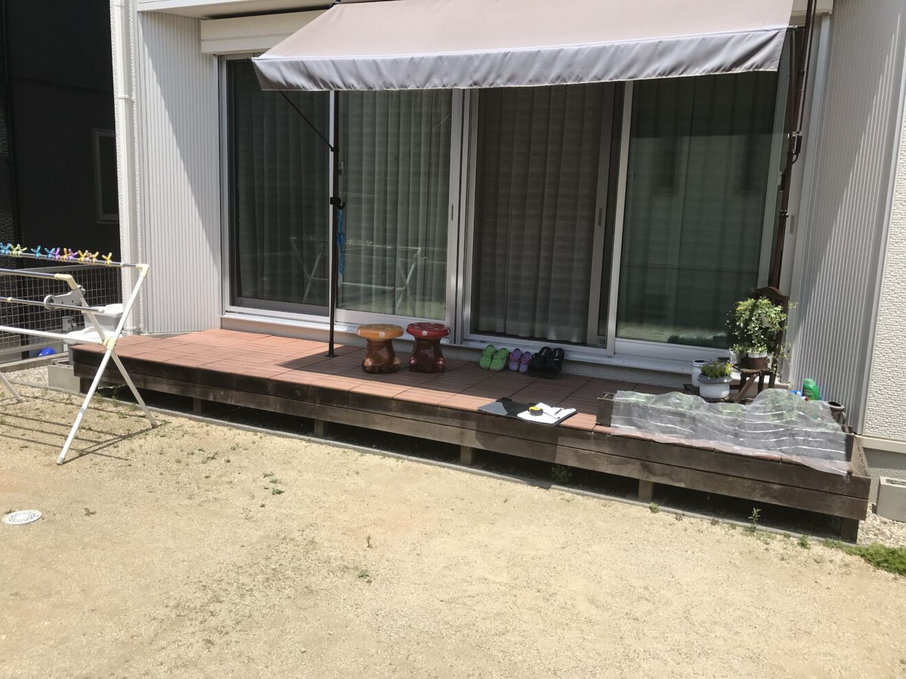 写真：リフォーム前のウッドデッキ01