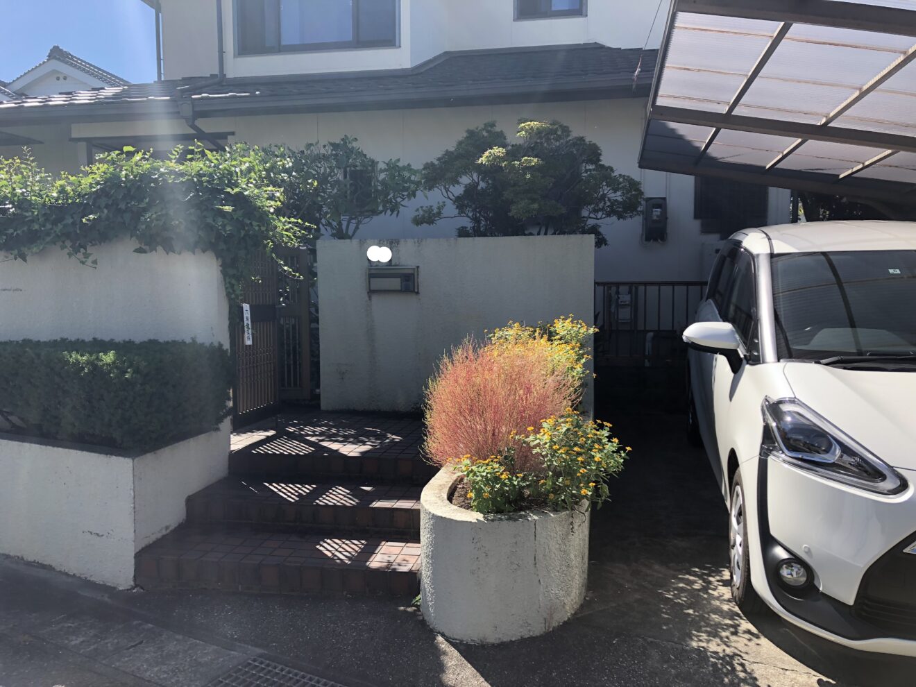 写真：リフォーム前の門塀周り - 福田造園の施行事例（愛知県岡崎市）