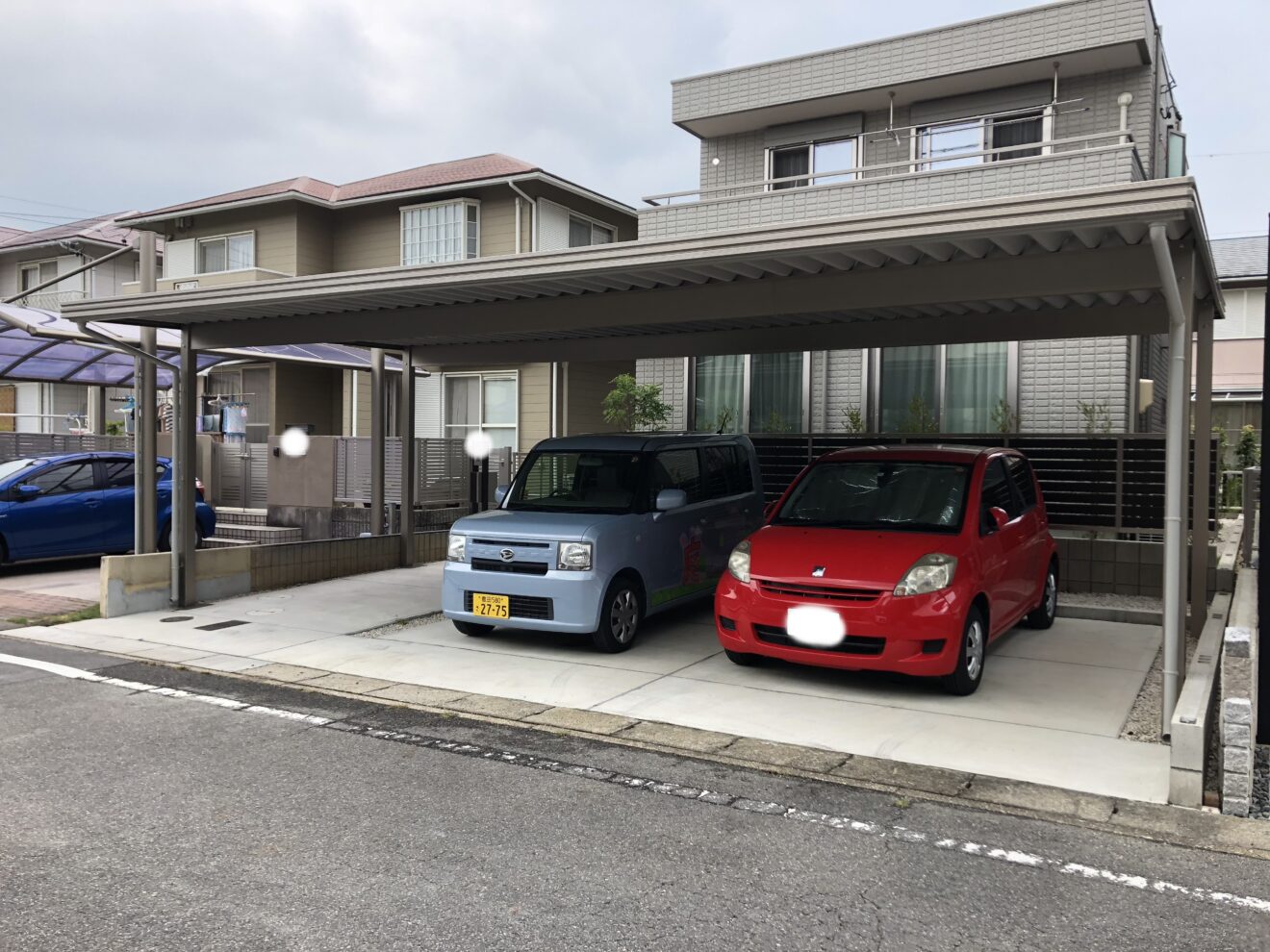 写真：カーポート施工後の駐車場02 - 福田造園の施行事例（愛知県みよし市）