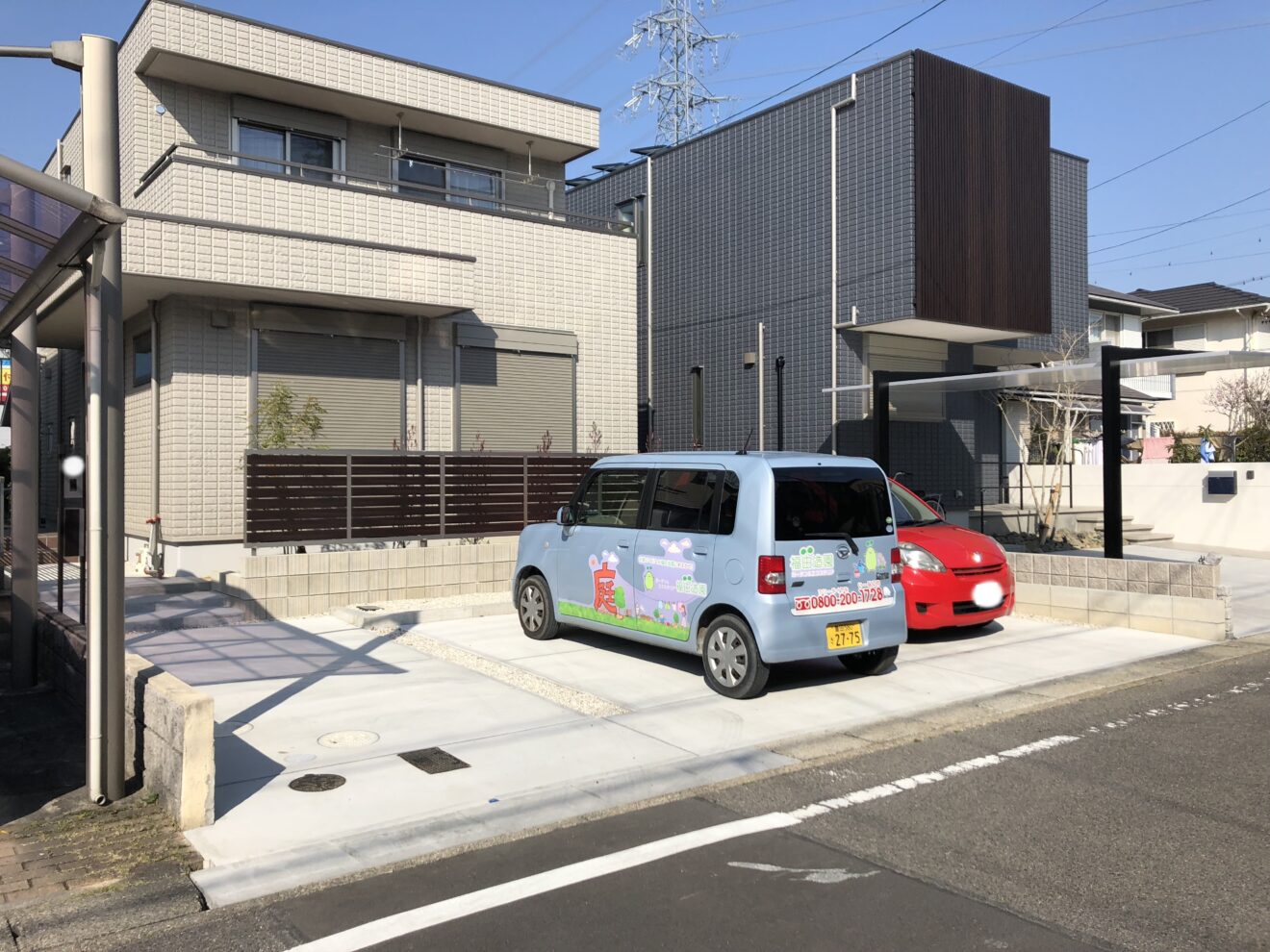 写真：カーポート施行前の駐車場01 - 福田造園の施行事例（愛知県みよし市）