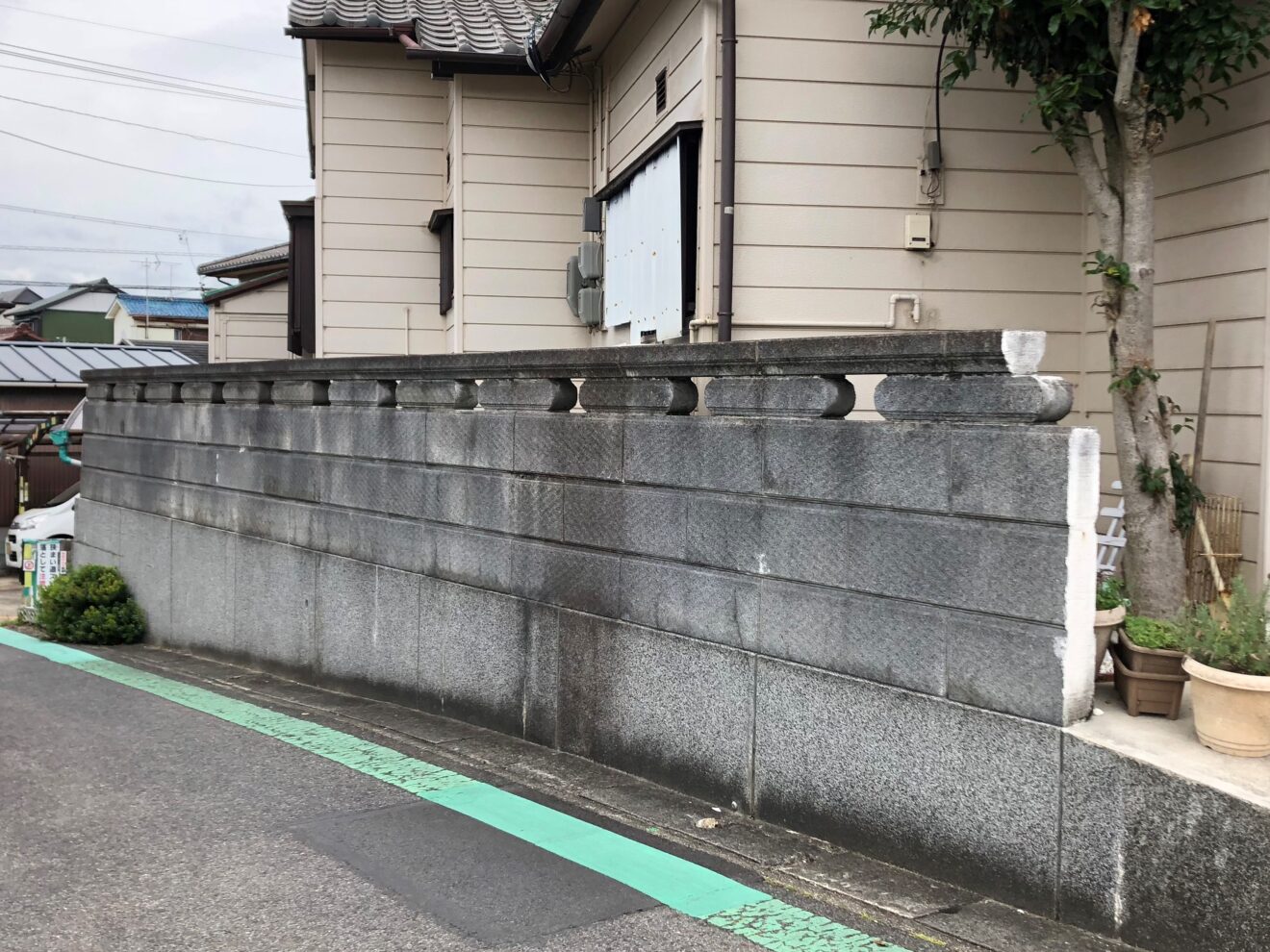 写真：リフォーム前のブロック塀02 - 福田造園の施行事例（愛知県豊田市）