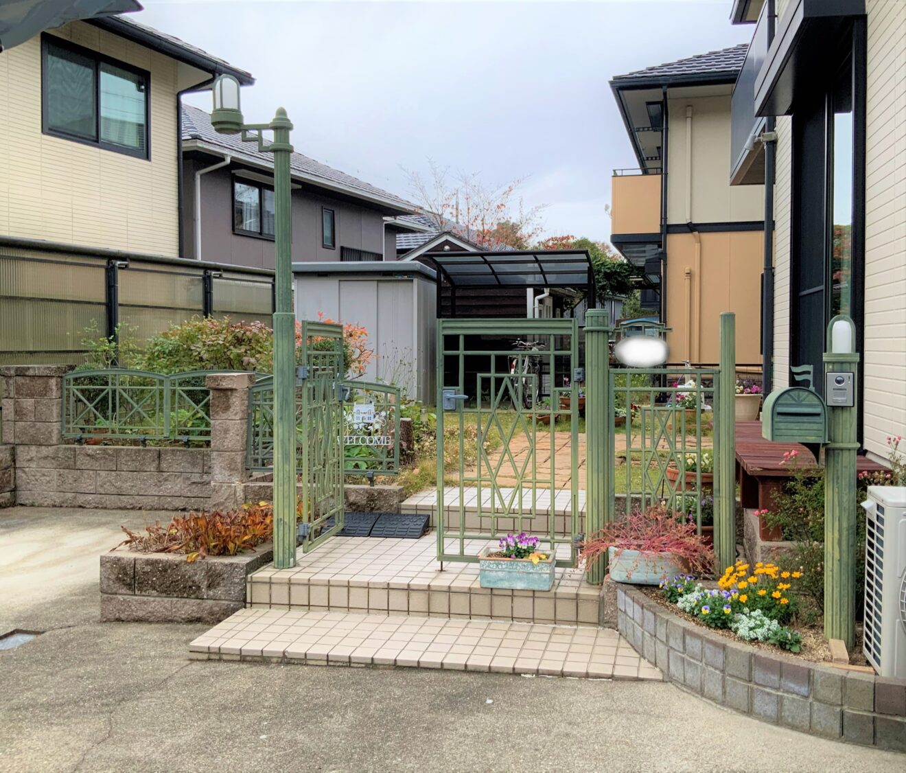 写真：リフォーム前の門扉周り - 福田造園の施行事例（愛知県豊田市）