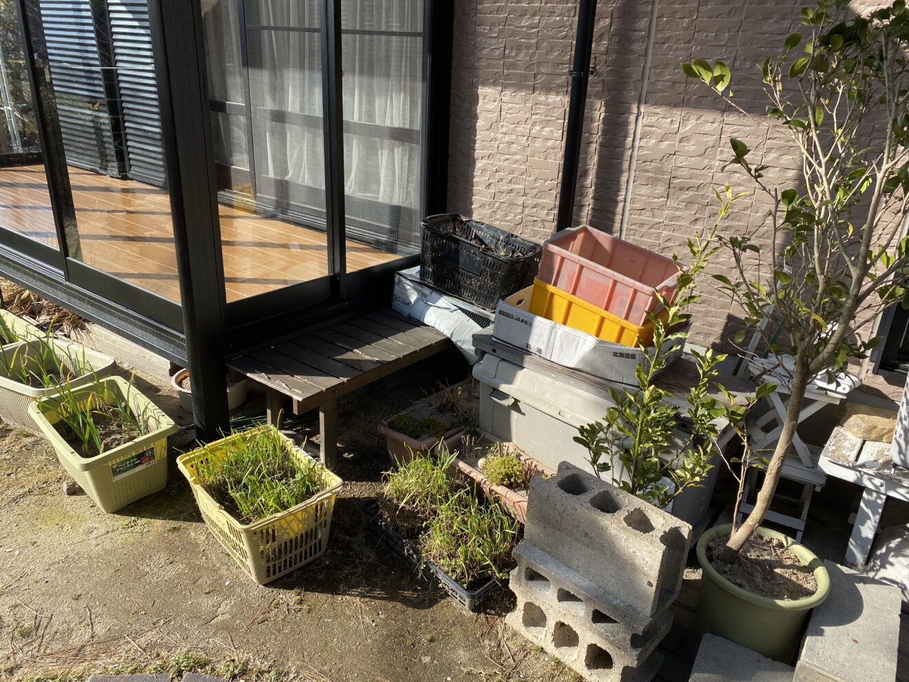 写真：ウッドデッキ設置前