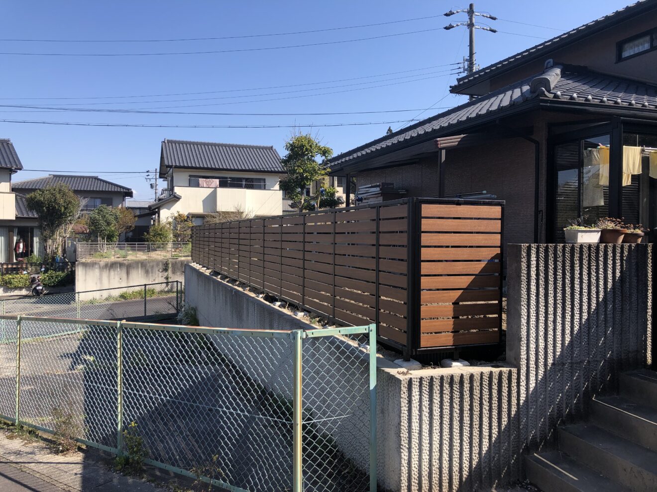 写真：フェンス設置後