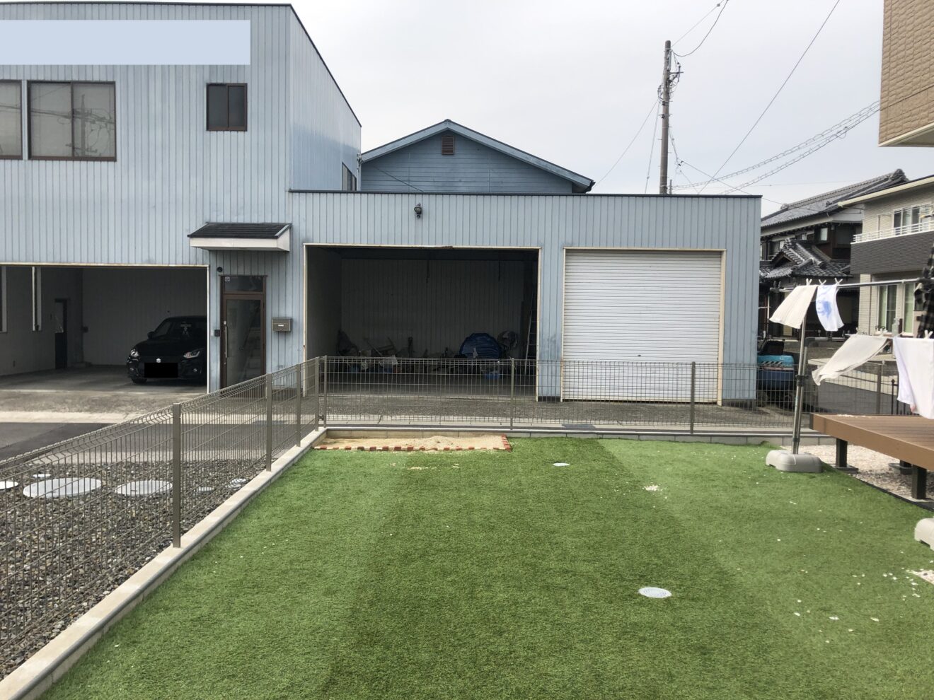 写真：パーゴラ施工前の庭01 - 福田造園の施行事例（愛知県岡崎市）