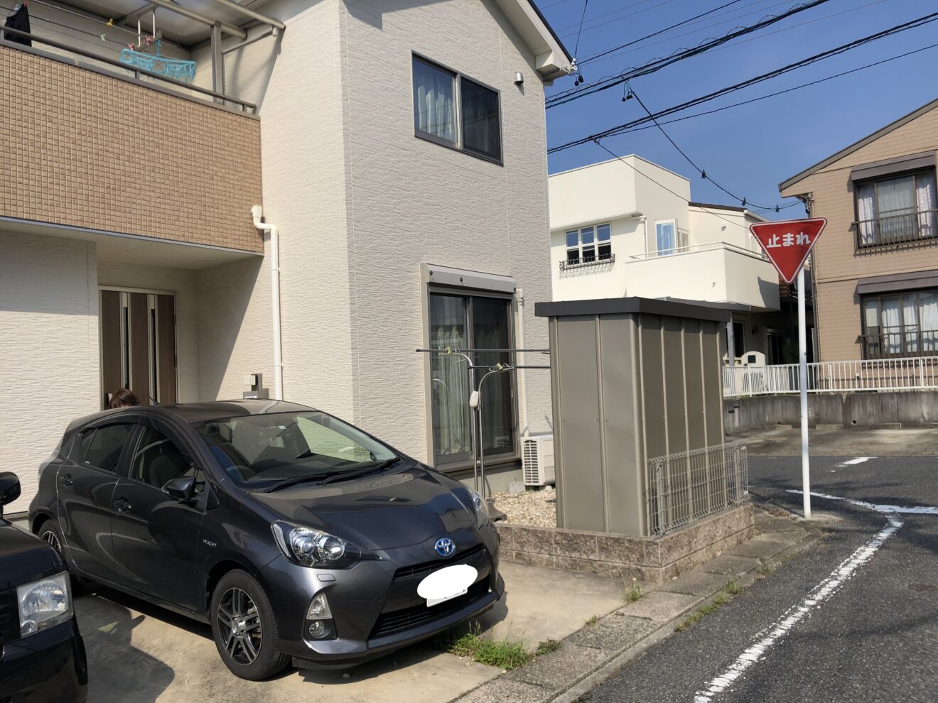 写真：テラス屋根施行前の住宅周り - 福田造園の施行事例（愛知県豊田市）