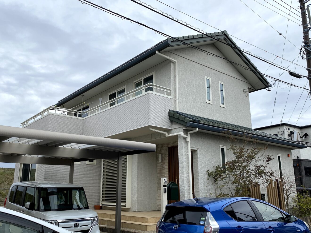 写真：外壁塗装前の住宅 - 福田造園の施工事例（愛知県豊田市）