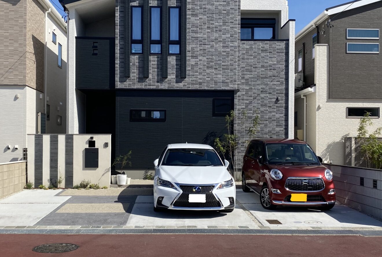 写真：カーポート施行前の駐車場 - 福田造園の施工事例（愛知県日進市）