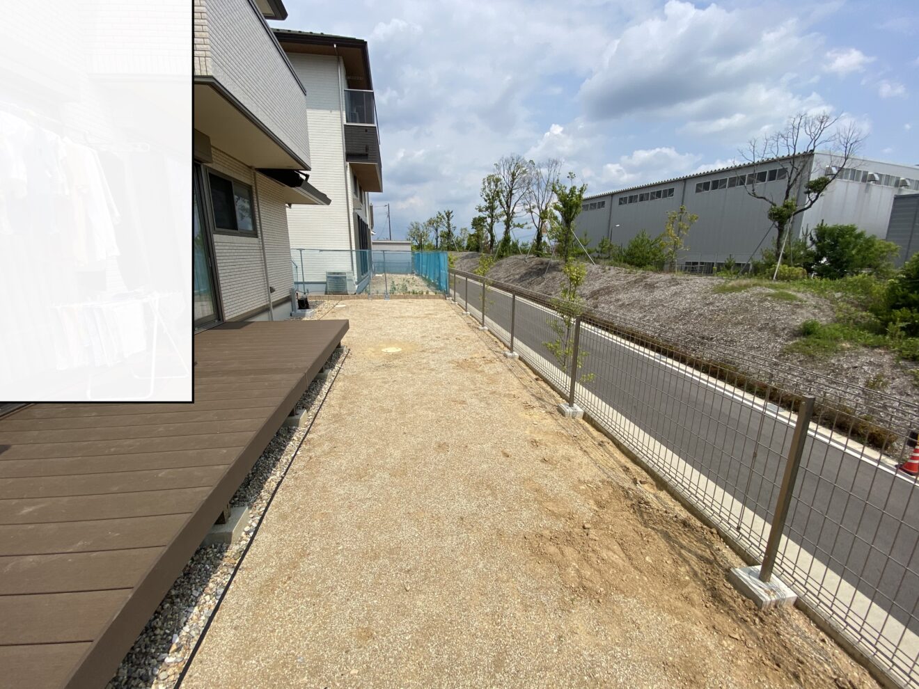 写真：土間コンクリート施工前の庭01 - 福田造園の施工事例（愛知県みよし市）