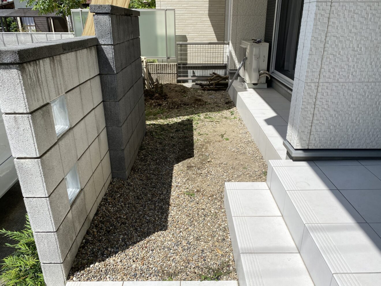 写真：ウッドデッキ施行前の庭01 - 福田造園の施工事例（愛知県豊明市）