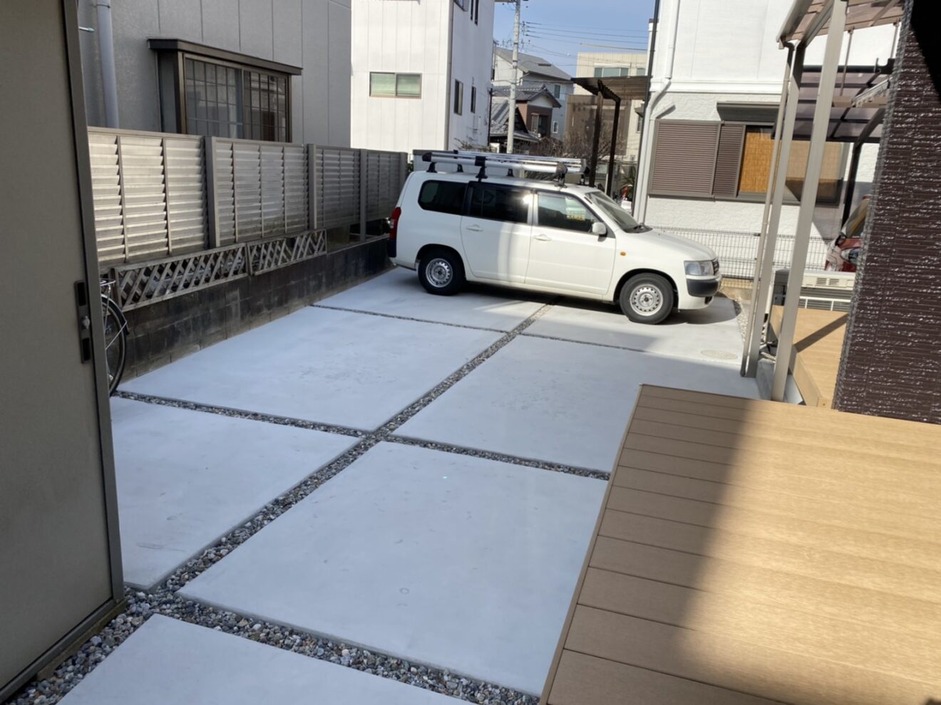 写真：リフォーム後の駐車場01 - 福田造園の施工事例（愛知県岡崎市）