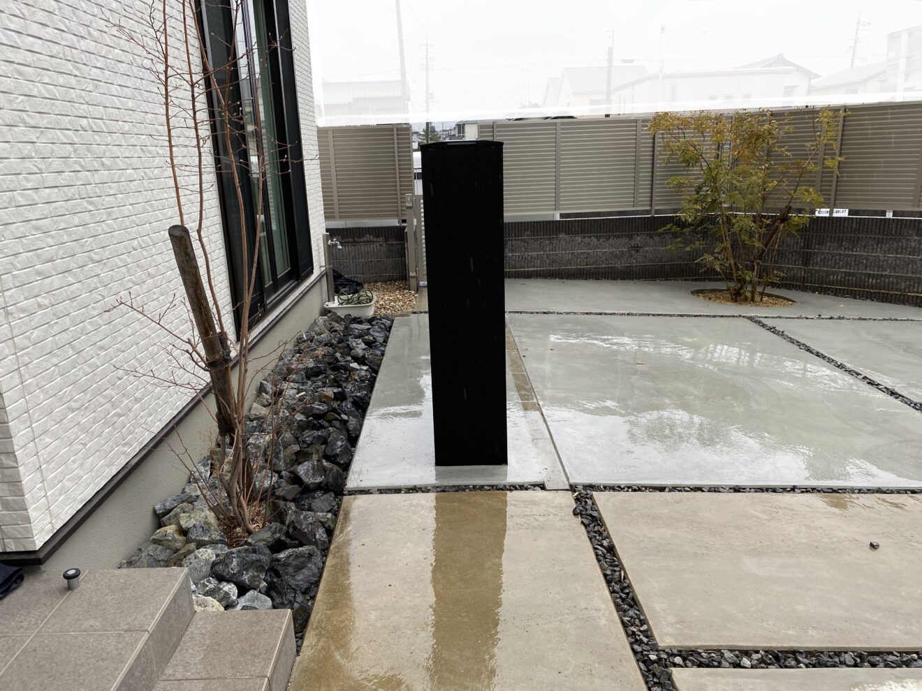 写真：土間コンクリート施行前- 福田造園の施工事例（愛知県尾張旭市）