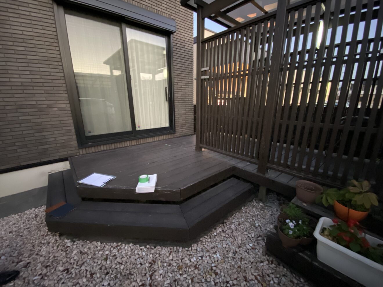 写真：リフォーム前のテウッドデッキ