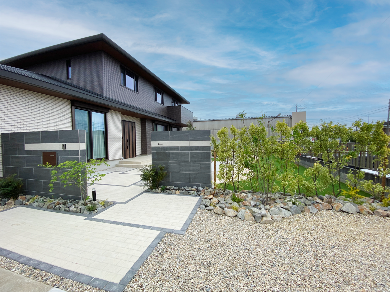 写真：外構全景 - 福田造園の施工事例（愛知県豊田市）