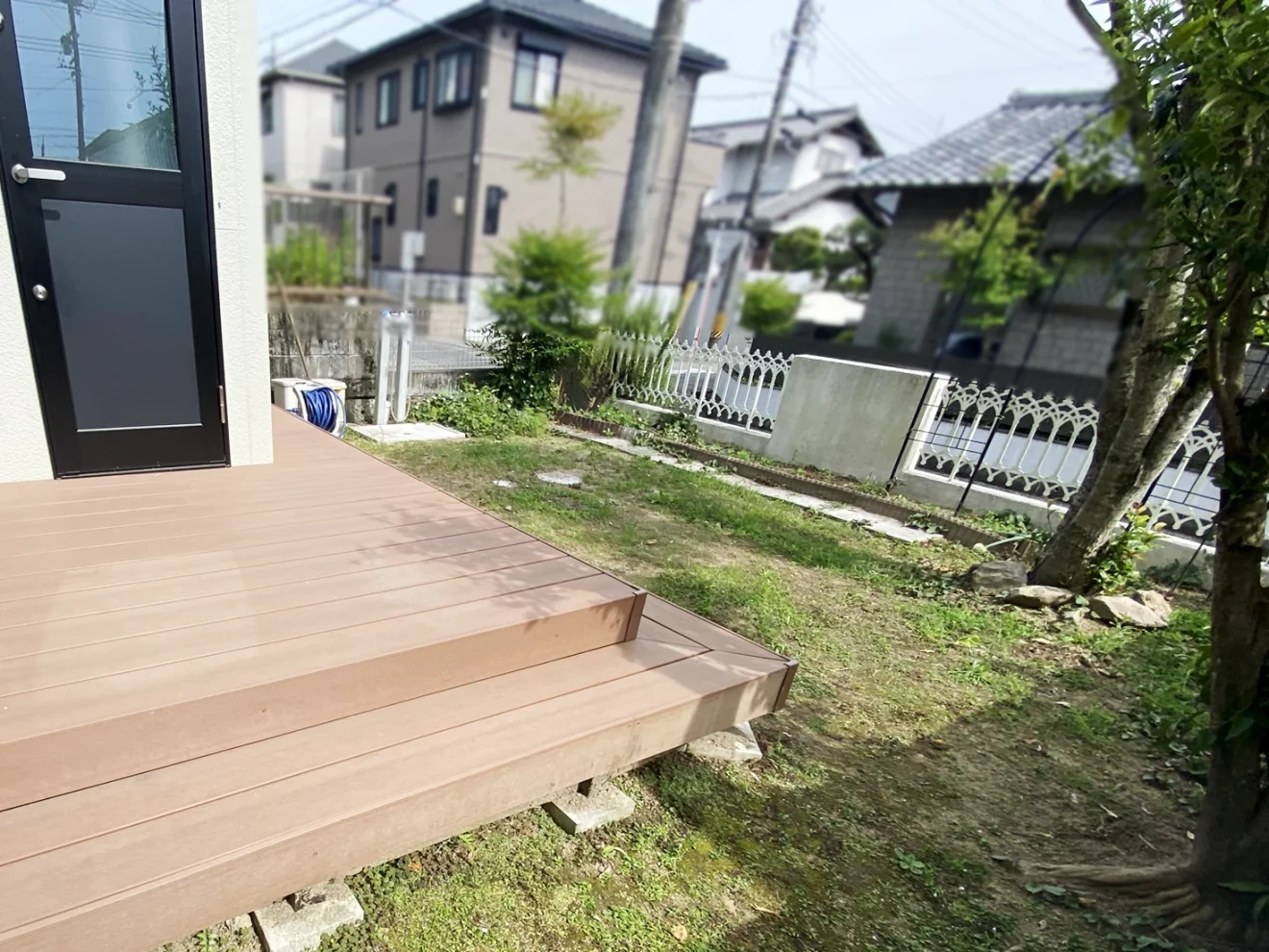 写真：人工芝施工前の庭01 - 福田造園の施工事例（愛知県岡崎市）