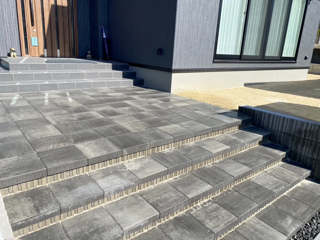 写真：階段アプローチ - 福田造園の施工事例（愛知県豊田市）