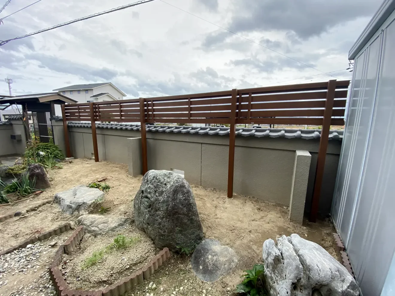 写真：リフォーム後のフェンス