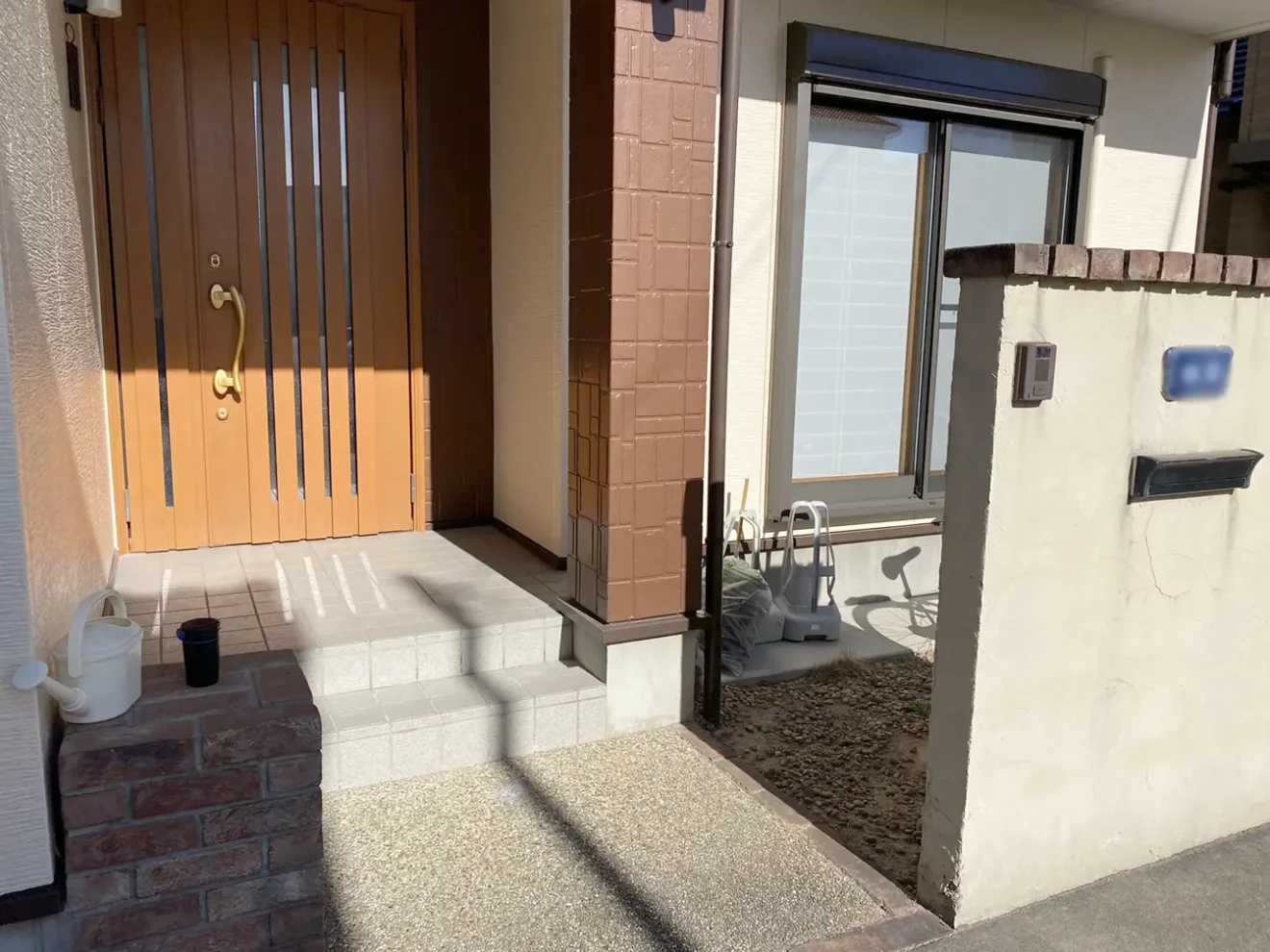 写真：リフォーム前の門塀周り - 福田造園の施工事例（愛知県豊田市）