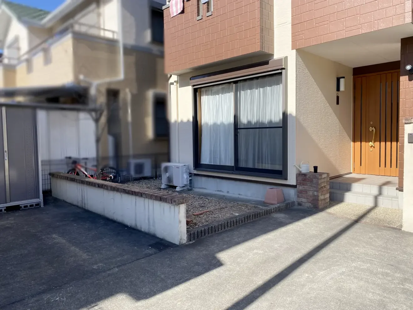 写真：自転車スペース施工前 - 福田造園の施工事例（愛知県豊田市）