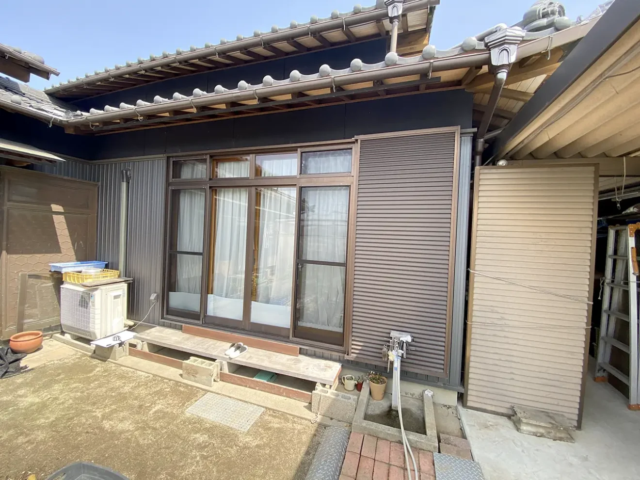 写真：テラス囲い施工前 - 福田造園の施工事例（愛知県岡崎市）