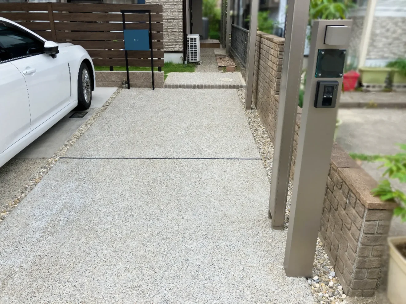 写真：門柱とインターホン - 福田造園の施工事例（愛知県名古屋市）