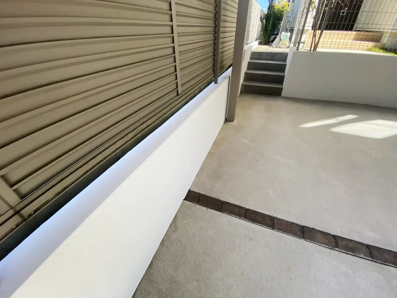 写真：洗浄後の外構ブロック - 福田造園の施工事例（愛知県豊田市）