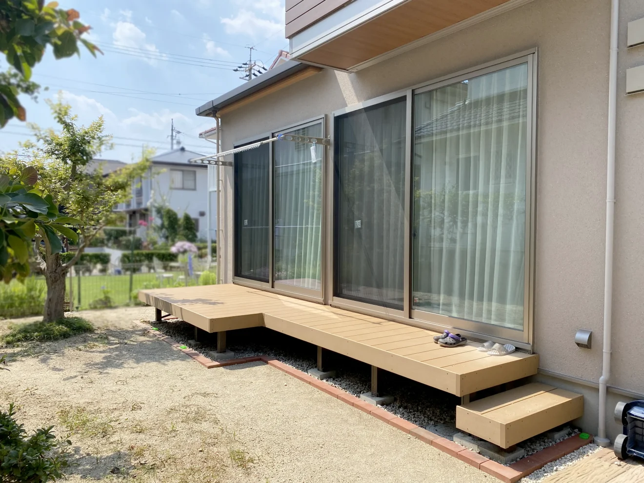 写真：テラス屋根施工前01 - 福田造園の施工事例（愛知県豊田市）