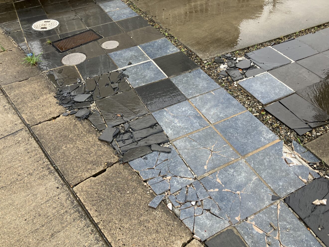 写真：リフォーム前の駐車場 - 福田造園の施工事例（愛知県名古屋市）