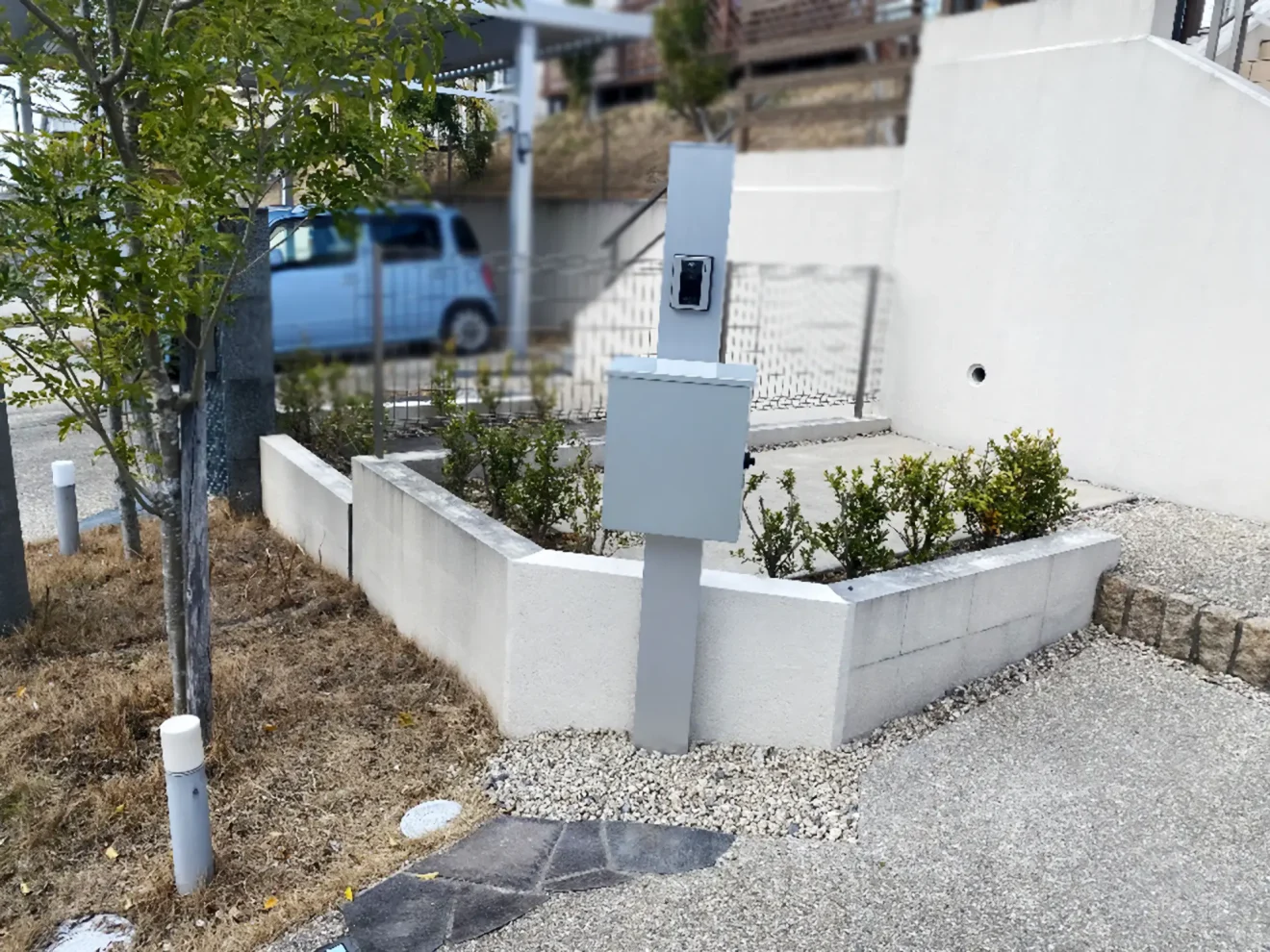 写真：機能門柱 - 福田造園の施工事例（愛知県岡崎市）