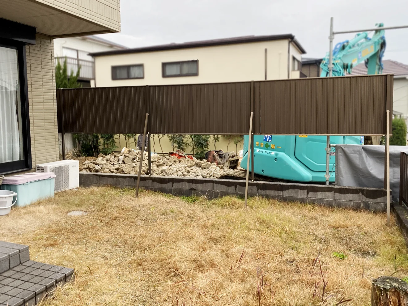 写真：リフォーム前のフェンス - 福田造園の施工事例（愛知県豊田市）