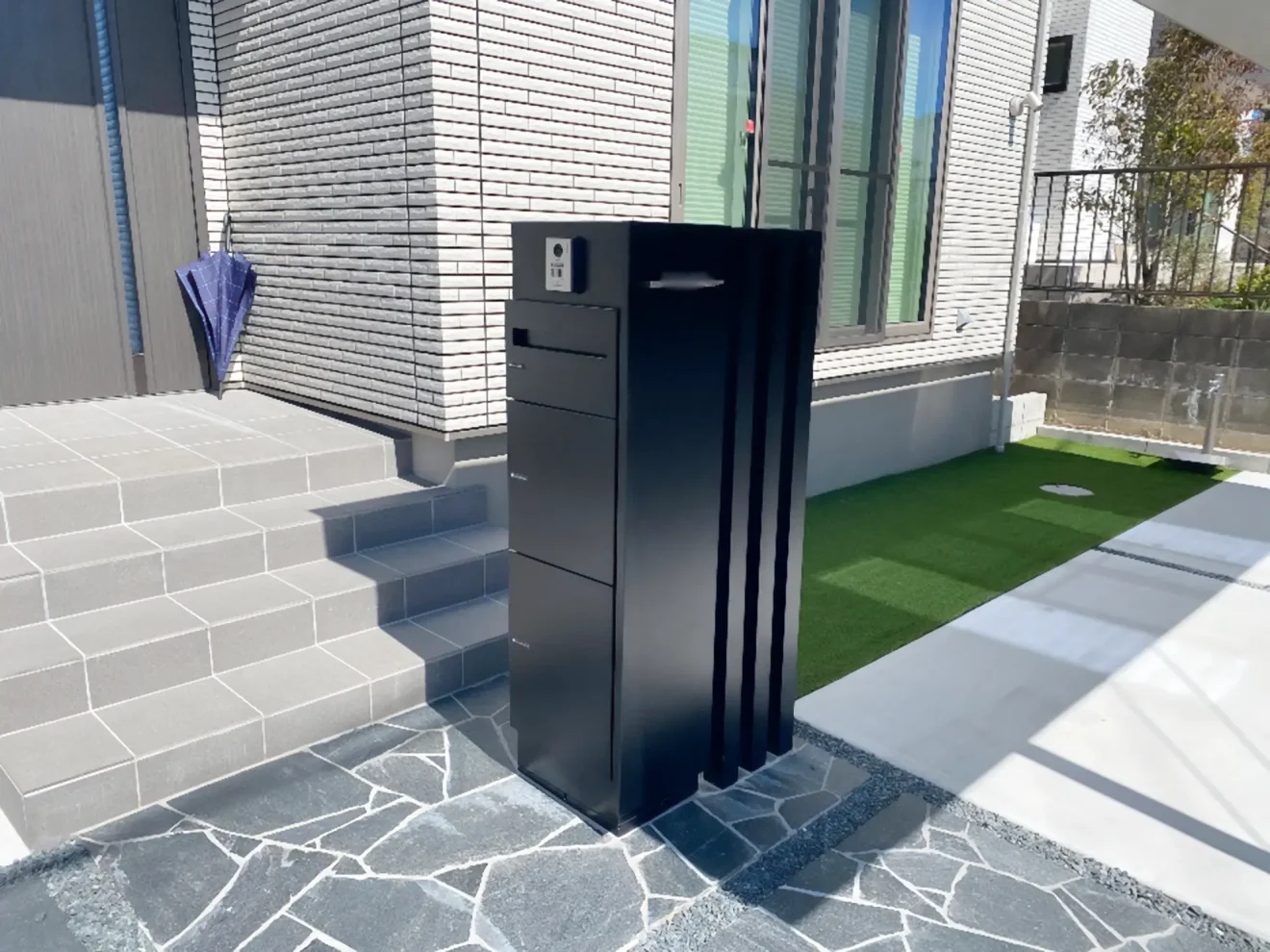 写真：機能門柱 - 福田造園の施工事例（愛知県岡崎市）