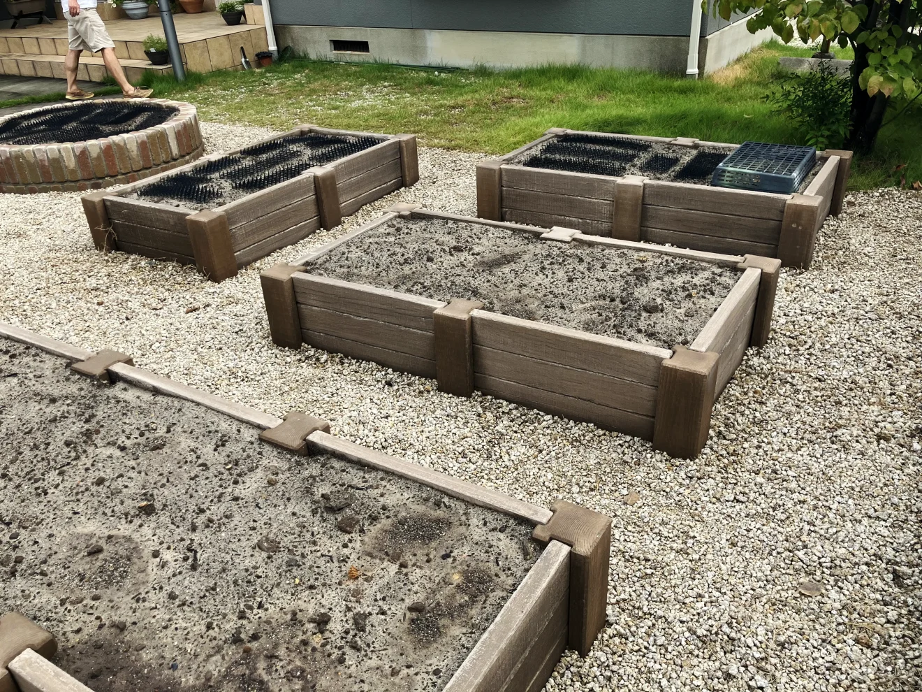 写真：立ち上げタイプの菜園スペース - 福田造園の施工事例（愛知県豊田市）