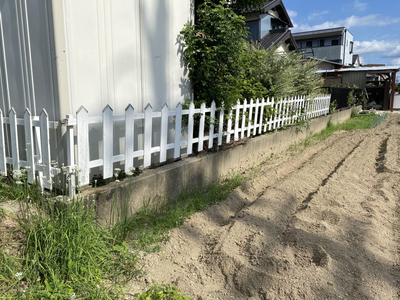 写真：リフォーム前のフェンス - 福田造園の施工事例（愛知県豊田市）