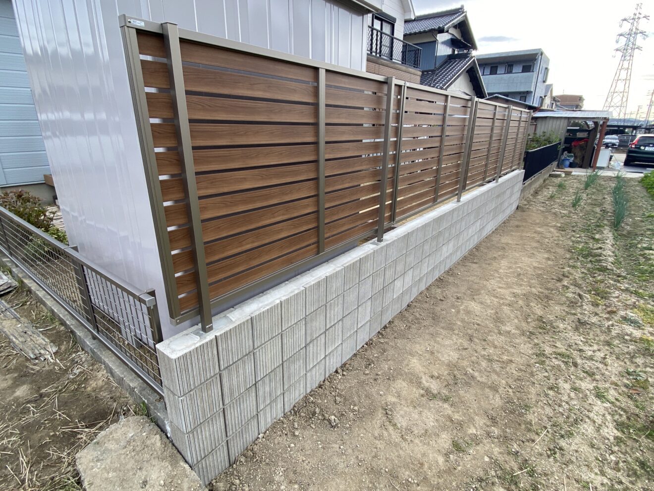 写真：フェンス施工後 - 福田造園の施工事例（愛知県豊田市）