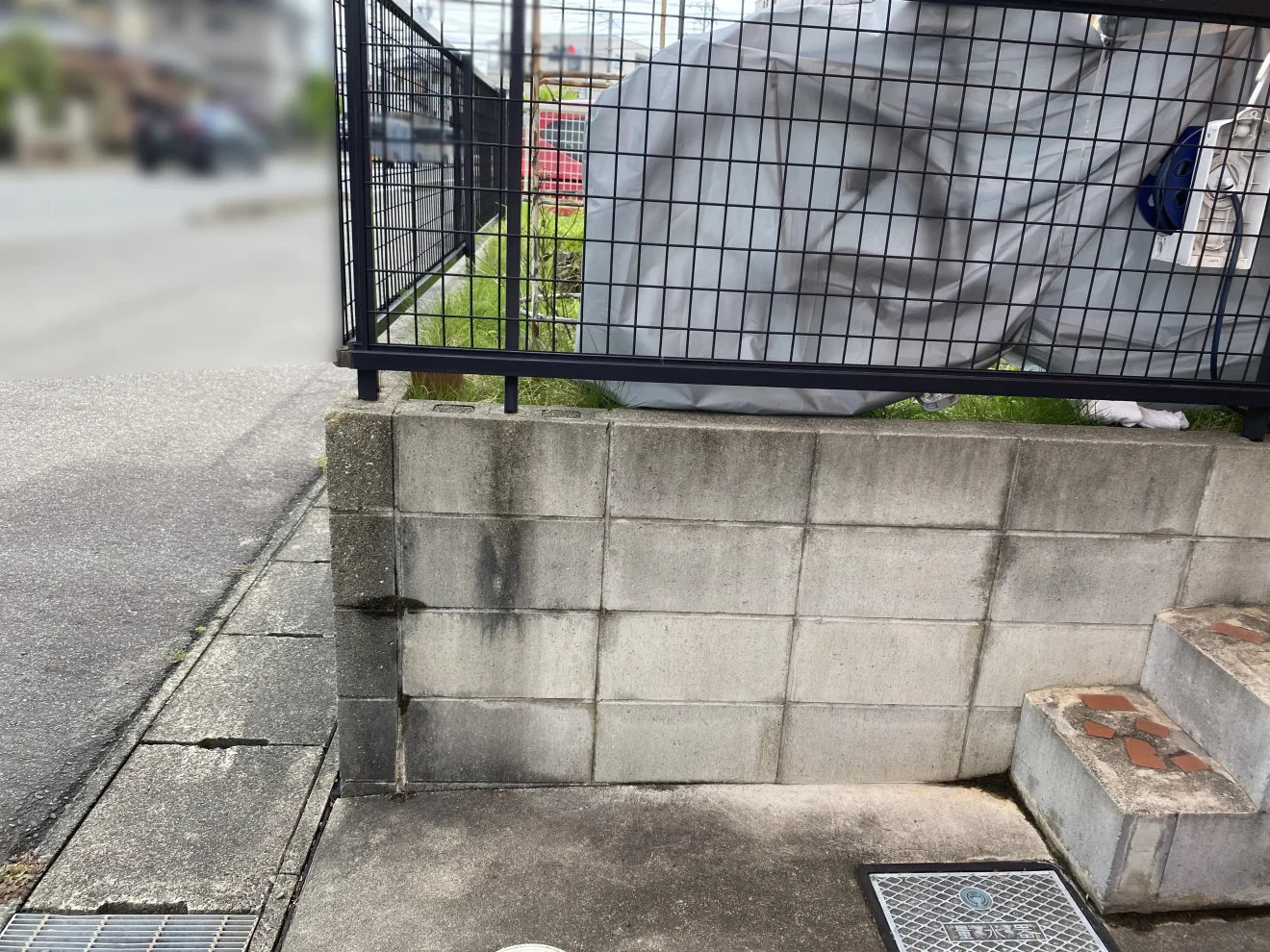 写真：スロープ施工前 - 福田造園の施工事例（愛知県安城市）